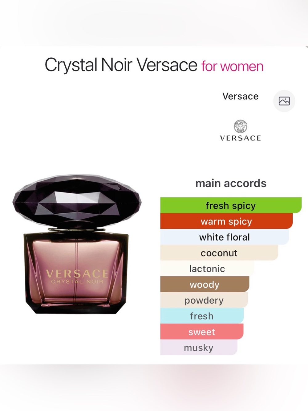 Versace Crystal Noir EDP - 50ml/1.7oz - Picture 5 of 5